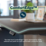 Vari ComfortEdge 48x30 Inches Black Standing Desk- Electric Adjustable Height Desk- Sloped Front Edge Ergonomic Gaming Table- Easy Assembly, Stable T-Style Legs- Varidesk- 2 Packages Vari