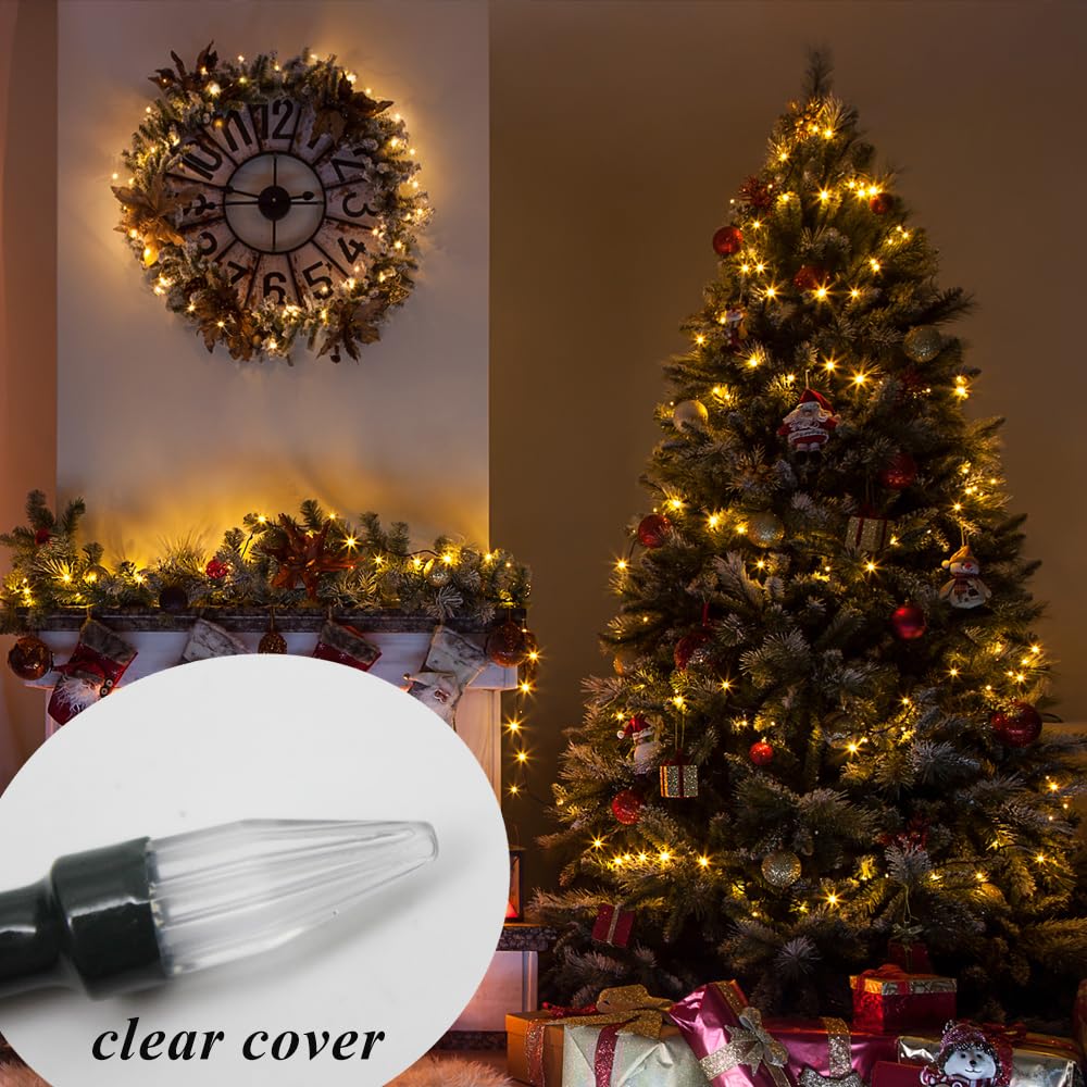 Solhice 2 Pack 20ft Christmas Lights Battery Operated String Lights with Remote Control, 50 LEDs Clear Mini Lights Warm White Xmas Tree Lights for Bedroom Indoor Outdoor Decor Solhice