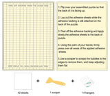 Puzzle Glue Sheets for 7 X 1000 Puzzles 42 Puzzel Saver Sheets Peel and Stick Puzzle Saver Puzzle Accessories with 14 Adhesive Hangers & 1 Scraper dgudgu