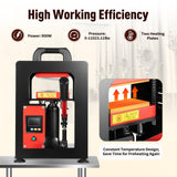 Dodoam 5 Ton Hydraulic Heat Press Machine,110V 900W Dual Plates Heating Presser 2.4 * 4.7 Inch Heat Press Plates Digital Display,with Digital Timer,for PU Pressing Oil Printing Textiles Dodoam