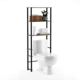 Furinno Turn-N-Tube with 3 Shelves Toilet Space Saver, French Oak Grey/Black Furinno