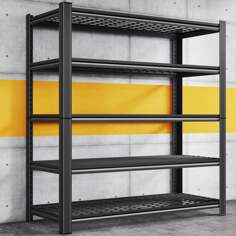 KILISTEELS 72" H X 48" W X 24" D Heavy Duty Garage Shelving Unit 5 Tier 3500 LBS Storage Shelves Adjustable Industrial Metal Wire Shelf Unit for Garage,Basement,Pantry,Warehouse,Commercial KILISTEELS