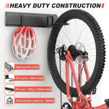 Ultrawall Bike Storage Rack, Wall Mount Bicycle Rack Vertical Bike Hanger for Garage, Home, 6 Bike Racks & 6 Helmet Hooks, Holds Up To 660lbs Ultrawall
