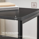 VASAGLE Side Table, Small End Table, Tall Nightstand for Living Room, Bedroom, Office, Bathroom, Classic Black ULET273B16 VASAGLE
