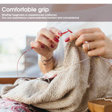 Interchangeable Circular Knitting Needles Set Sizes US 2.5, 3, 4, 5, 6, 7, 8, 9, 10, 10.75, 11, 13, 15 with Cables, Accessories and Case (Rose Red) GUCLUD