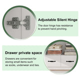 TemkTuek White Wardrobe Closet with Doors, 3 Drawers, Hanging Rods, Metal Handles, Large Capacity, Modern, Freestanding Armoire, Ideal for Bedroom 63.0" W x 20.47" D x 70.87" H (26) TemkTuek