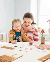 ROBOTIME 3D Puzzles Wooden Flower Pink Rose DIY Model Building Kit to Build for Adults Artifical Bouquet Botanical Collection Craft Brain Teaser Puzzle Creative Gift Home Decor ROBOTIME