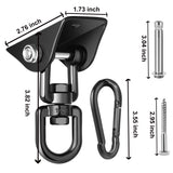 Velomill Porch Swing Hanging Kit, 360°Rotating 1200 lb Capacity Hanger for Porch Swing, Hammocks, Swing Chair (2 Pack) Velomill
