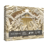Holy Nativity Christian Puzzles for Adults 1000 Pieces, 3D Jesus Religious Bible Jigsaw Puzzles Faith Cross, Christmas Winter Holiday Puzzle BBOLDIN