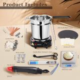 Hehinton Double Boiler Wax Melter Pot, Professional Water Heating Warming Pots for Candle Making, Candle Making Kit for Beginners, DIY Kit with Electronic Scale, Heat Gun, Thermometer, Candle Trimmer Hehinton