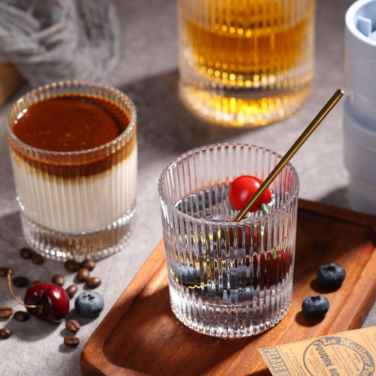 Whiskey Decanter Set with Gift Box - Includes 2 Crystal Bourbon Glasses and 2 Big Ice Ball Molds - Whiskey Glasses Set for Scotch, Cocktails, Rum, Cognac, Vodka - Unique Gift for Men LORSIA