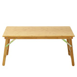 UNICOO - Bamboo Rectangular Folding Table Children's Art Craft Study Activity Table, Picnic Table, and Entertainment Table. (Table Only) UNCOO