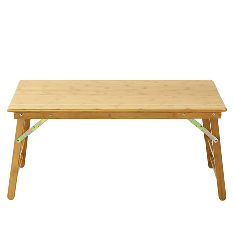 UNICOO - Bamboo Rectangular Folding Table Children's Art Craft Study Activity Table, Picnic Table, and Entertainment Table. (Table Only) UNCOO