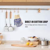 Oven Gloves, Heat Resistant 540 Degrees Grilling Gloves, Hot Surface Handler Non-Slip Silicone Oven Mitts with Fingers, BBQ Gloves for Cooking/Kitchen/Baking, Pack of 2 BLUESTEER