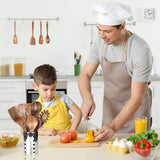 Kitchen Utenails Set with Holder,Kitchen Wooden Utensils for Cooking, Wood Utensil Natural Teak Wood Spoons for Cooking,Wooden Kitchen Utensil Set With Spatula and Ladle (11) AIUHI