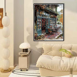 Yunruily Paint by Numbers Adults Bookshop-Paint by Numbers Kits for Adults,Paint by Numbers for Adult Canvas for Gifts Home Wall Decor(16x20inch) Yunruily