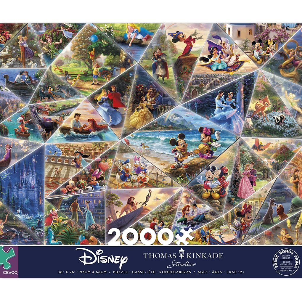Ceaco - Thomas Kinkade - Disney Collage - 2000 Piece Jigsaw Puzzle Ceaco
