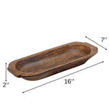 Mie Creations 16'' Large Wooden Dough Bowl for Decor, Huge Decorative Centerpiece Oval Tray Rustic Dough Bowls for Table | Mothers Day Gifts Thanksgiving Dining Christmas, Hand Turned Long Wood Bowl Mie Creations