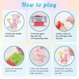 KOJEFCV 48 Pcs Cartoon Diamond Art Painting Sticker Kits for Kids-Cartoon Diamond Gem Stickers Kit,5D Gem Art Stickers Mosaic for Kids Gift for Boys Girls 4-8-10-12 Years Old KOJEFCV