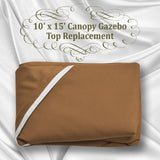 YardGrow 10x15 FT Pop Up Canopy Top Canopy Tent Replacement Top Gazebo Tent Cover ONLY (Brown) YardGrow