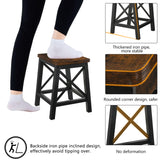 YINMIT Step Stools for Adults and Kids, Wooden Small Step Stool with Non-Slip Feet, Rectangular Stepping Stool for High Bed, Using for Bedroom, Kitchen and Living Room, Hold Up to 500 lbs YINMIT