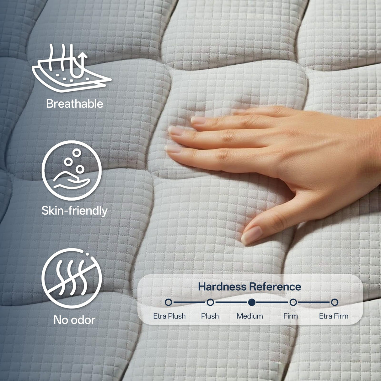 Qabefy Twin Mattress, 10 Inch Memory Foam Hybrid Mattress in a Box, Medium Firm and Individually Pocket Springs - Pressure Relief, CertiPUR-US Certified, Motion Isolation Qabefy