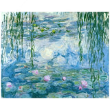 Impressionist Paint by Numbers Kit for Adults - DIY Water Lilies with Hanging Willow Painting on Canvas 16x20 Inches, Acrylic Paint Set for Beginners, Monet-Inspired Art for Home Decoration or Gift TAOPAOLAB