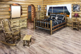 Montana Woodworks Log Nightstand with Shelf - Glacier Country Collection Montana Woodworks