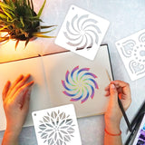 64 Pieces Stencils for Painting, Small Reusable Mandala Dot Stencil, Art Craft Template for Painting on Wood, Wall, Fabric, Rock, Chalkboard, Sign, DIY Art Scrapbook Projects(Mandala) eageus