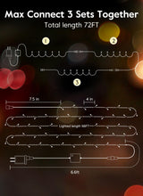 66FT 200 LED Christmas Tree Lights, Twinkle Fairy Lights String with 8 Flashing Modes String Lights for Indoor Bedroom Outdoor Christmas Trees Garland Wreath Holiday Decorations, Warm White Minetom