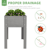 40x20x31 inch Raised Garden Bed with Legs, Elevated Wooden Planter Box for Outdoor Plants Flowers Fruits Vegetable Herb Growing Mederla