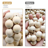 AceList 72in Large Wood Bead Garland Decorative Beads with Tassels, Long Wooden Beads Garland, Coffee Table Decor, Perfect Boho Farmhouse Bookshelf Mantel Tray Centerpiece Ornament (1.5" Diameter) AceList