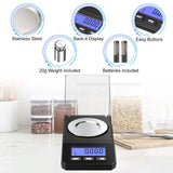 Milligram Scale 50g/0.001g High Precision Mg Scale, Portable Jewelry Scale .001 Gram Accuracy, Powder Scale, Digital Miligram Scale for Powder Medicine with Tray/Tweezers/Calibration Weight Weigh Gram