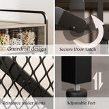 Fulhope Dog Crate Furniture,Wooden Dog Crate End Table,43 Inch Dog Kennel with Drawers,Heavy Duty Dog Crate,Decorative Pet Crate Dog Cage for Indoor 43.3" L x 27.6" W x 35.7" H (Grey) Fulhope