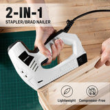Bielmeier Electric Staple Gun, 2-in-1 Staple Gun Brad Nailer Including 2000Pcs Staples and Nails, 120V Corded Nail Gun Electric Stapler Heavy Duty for DIY Projects, Upholster and Woodworking BIELMEIER