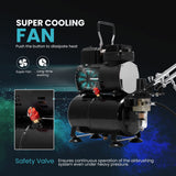 VIVOHOME Airbrush Kit with Professional Air Compressor with 3L Tank, Quiet Airbrushing Paint System with 3 Dual Action Air Brush Gun, Gravity and Siphon Feed, Holder, Cleaning Brush, 2 Cup VIVOHOME