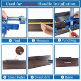 Cabinet Hardware Jig, King&Charles Cabinet Handle Jig + Automatic Hole Punch + Point Drill Bits, Use for Handles Knobs Pulls on Drawers/Doors, Wood Drilling Dowelling Guide Set. King&Charles