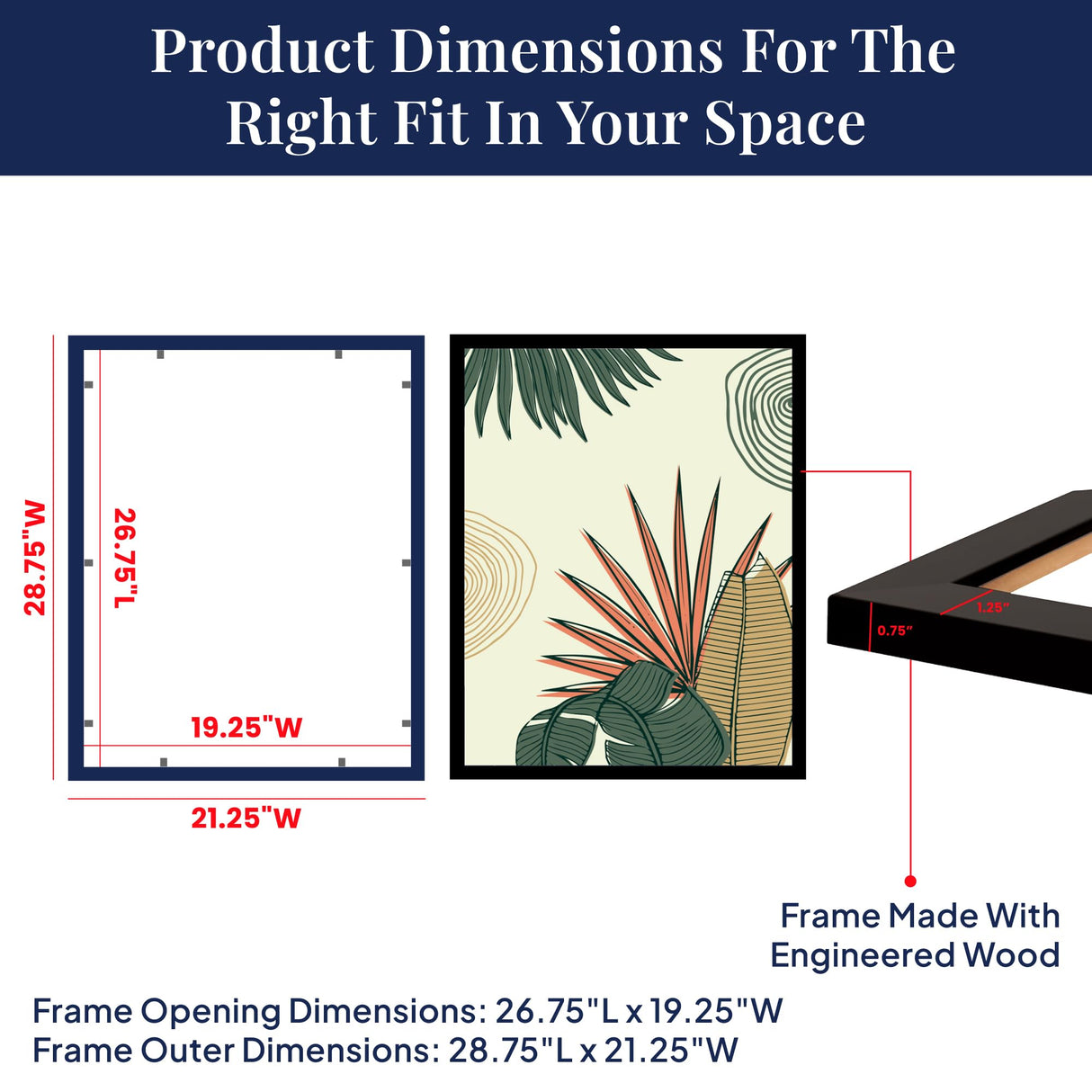 19.25x26.75-1.25" Flat Black Puzzle Frame - Showcase Your Art and Puzzles with Modern Elegance - Hardware and Plexiglass Included PictureFrameFactoryOutlet