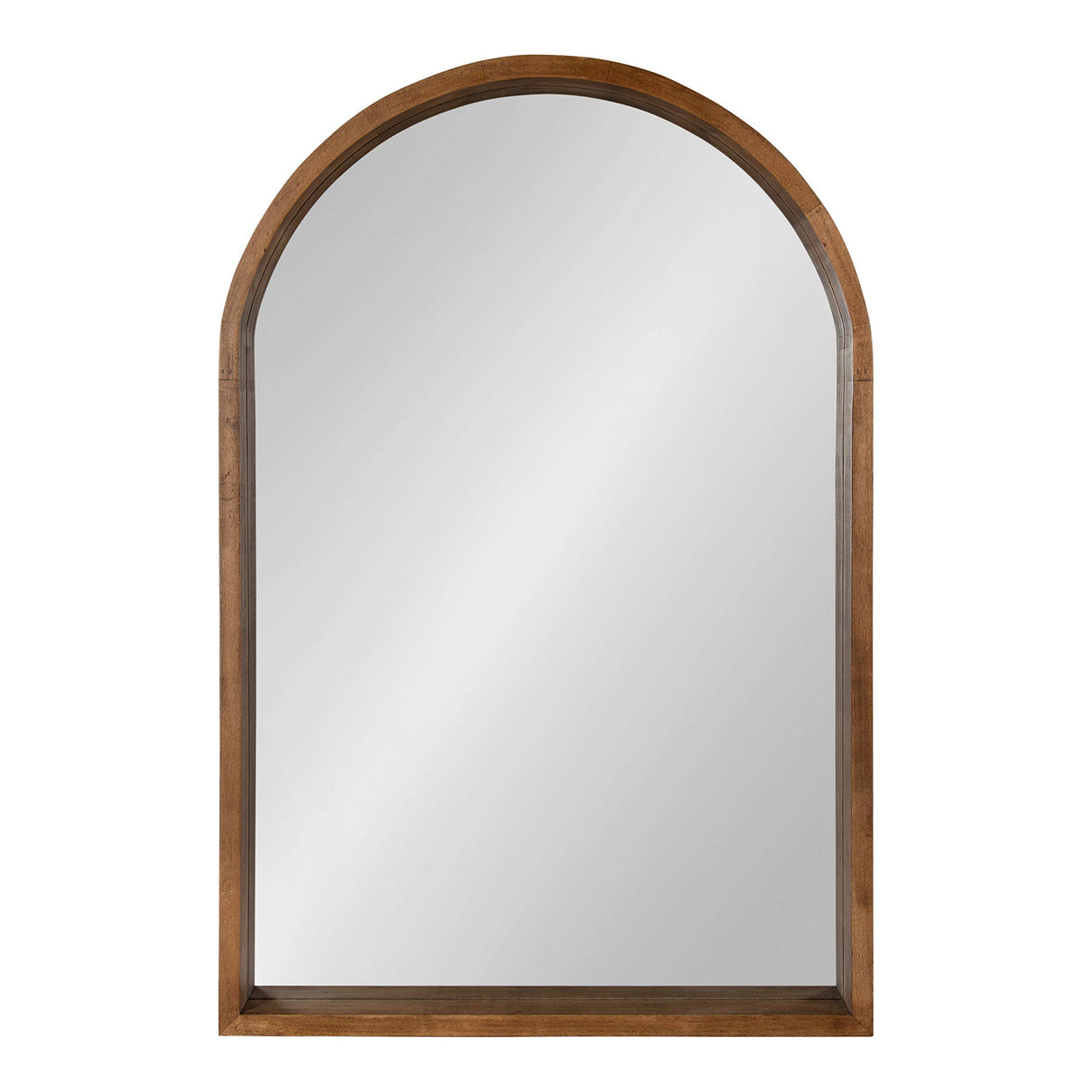 Kate and Laurel Hutton Rustic Modern Farmhouse Arch Mirror, 24" x 36", Natural Wood Finish Kate and Laurel