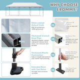 EROMMY 10' x 30' Pop Up Canopy Tent, Commercial Instant Canopy Heavy Duty with Roller Bag, 8 Sand Bags, 8 Wind Ropes & Ground Nails, Outdoor Canopies for Party Festival Event Wedding Camping EROMMY