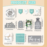 11 Pcs Farmhouse Tiered Tray Decor Home Wood Sign Rustic Home Sweet Home Simply Blessed Wooden Beads Tiered Tray Decorations Set for Home Kitchen Table FairySandy