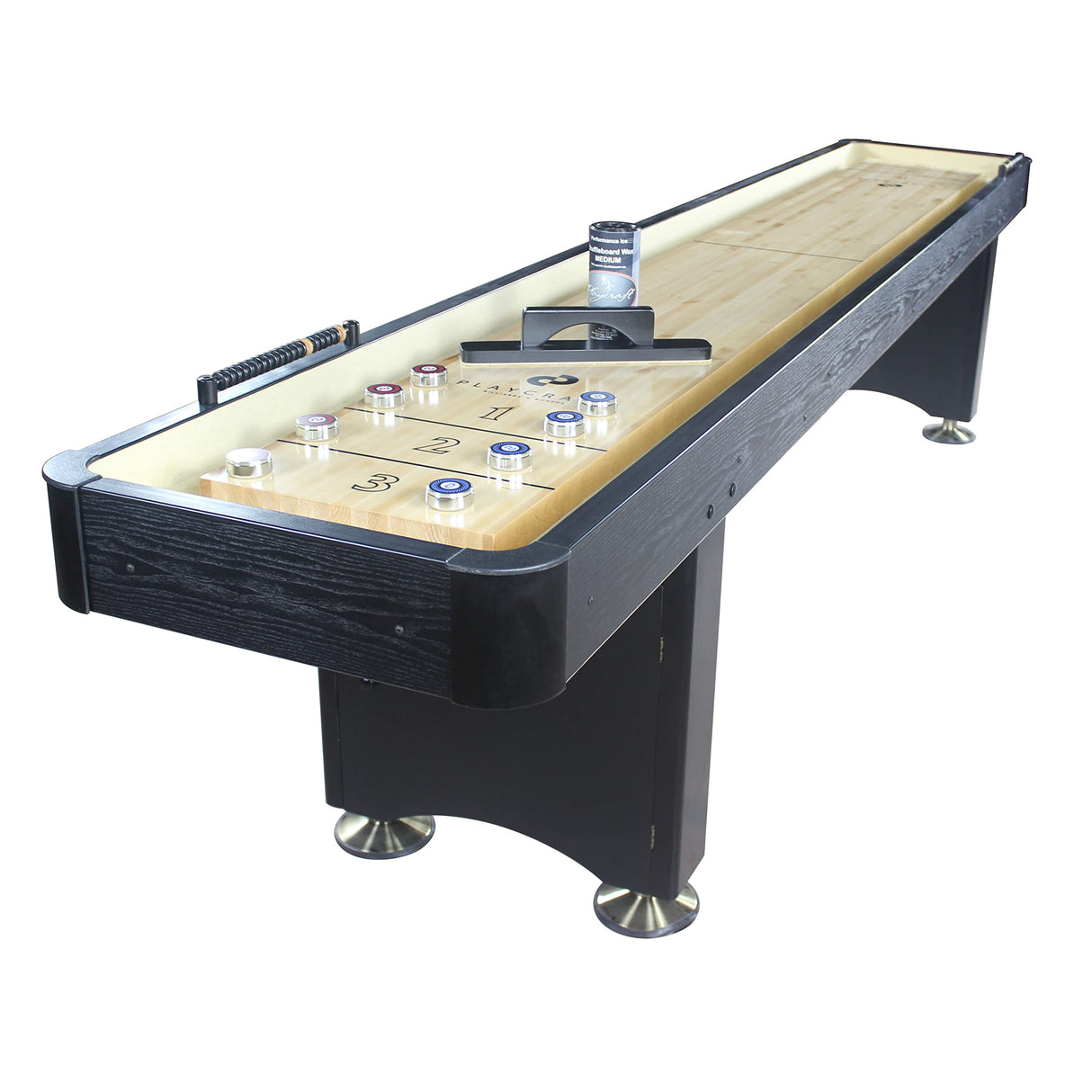 Playcraft Woodbridge Shuffleboard Table, Black, 12 Feet Playcraft