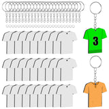 Framendino, 72 Pack Sublimation Blanks Keychain Sports Keychain MDF Double Sided Heat Transfer Football Keychains Framendino