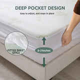 MUXHOMO 2 Pack King Mattress Protector, 100% Waterproof King Size Mattress Cover Protector, Cooling and Breathable Mattress Pad Cover, Deep Pocket 8"-21" MUXHOMO