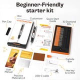 Customizer Engraving Pen by Resparked (Formerly Culiau): Ultimate Cordless Portable Tool for Artists & DIYers - Engrave 50+ Surfaces - Beginner Friendly - Rechargeable - Free 30 Bits & Mastery Guide Resparked