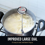 CRAFT911 Candy Thermometer with Pot Clip - Deep Fry Oil Thermometer for Frying - Cooking Thermometer for Frying Oil Candle Making Hot Oil Deep Fryer Thermometer 8" Side of Pot Thermometer Craft911