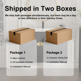 Findepot 30 Inch Floating Vanity Bathroom with Sink, White Bathroom Vanity Cabinet Combo with Ceramics Sink Top, Soft Close Cabinet Door & Open Storage Left Shelf, Modern Wall Mounted Vanity Findepot