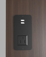 HAIOOU Set of 2 Mid Century Nightstand with Charging Station, End Table Modern Side Table One Drawer with Premium Matte Black Handle and Pine Wood Legs for Home Bedroom Living Room HAIOOU