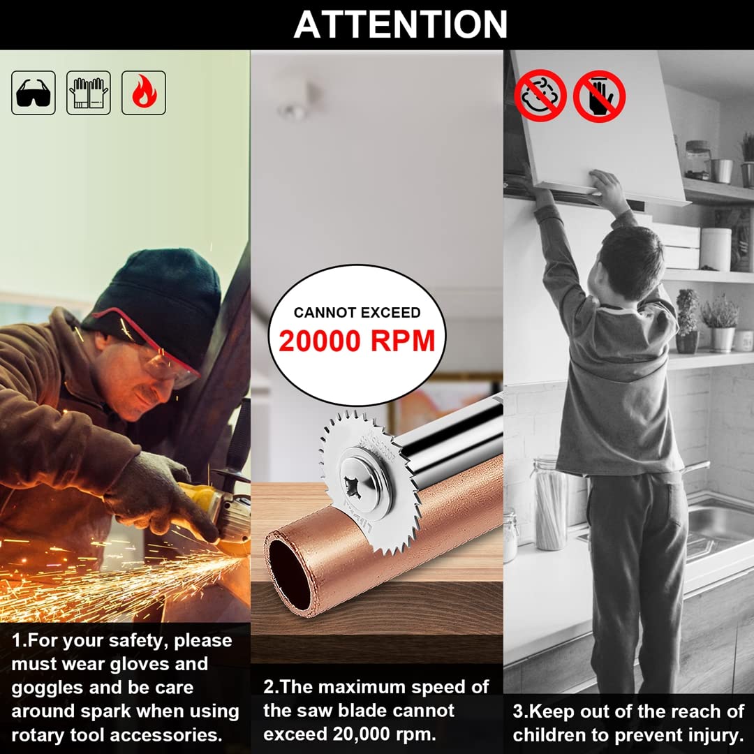 LitKiwi 1/4-Inch Hex Shank Rotary Drill Saw(with 5PCS Blades),HSS Saw Disc Wheel Cutting Blades for Drills Rotary Tools LitKiwi