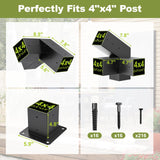 Pergola Kit, 30° Slanted Roof Pergola Bracket Set, Roof Wall Mount Extension Bracket Kit,4" x 4" (Actual: 3.5x3.5 Inch) Powder-Coated Pergola Hardware for Porch,Gazebo, Backyard(10pcs) FMhotu